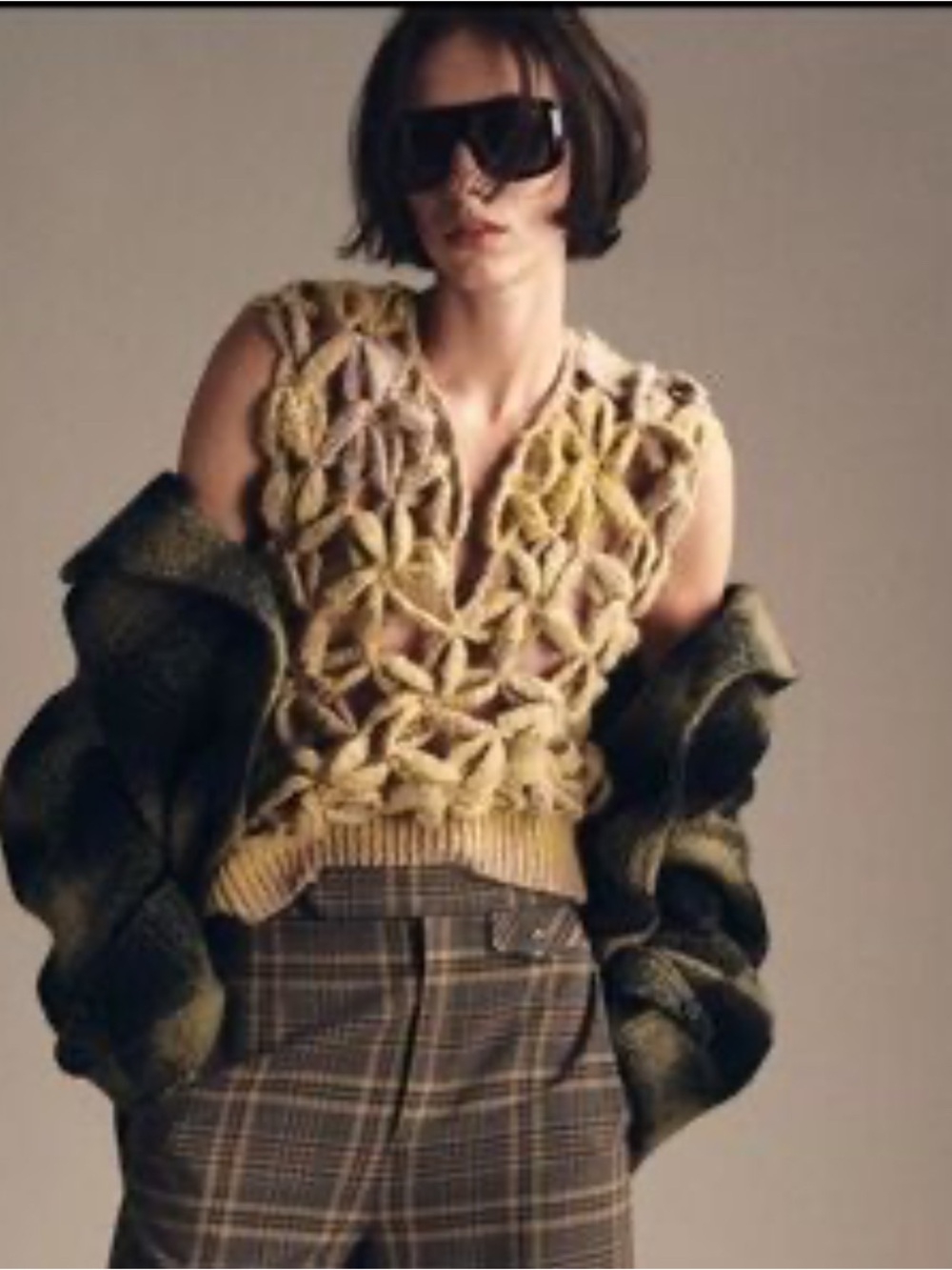 Zara Degradé Crochet Knit Vest